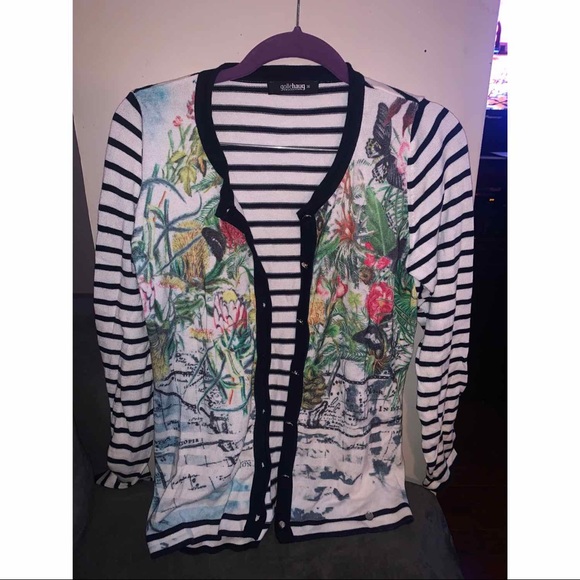 Women’s Gollehaug Collection Striped Cardigan - Picture 8 of 9